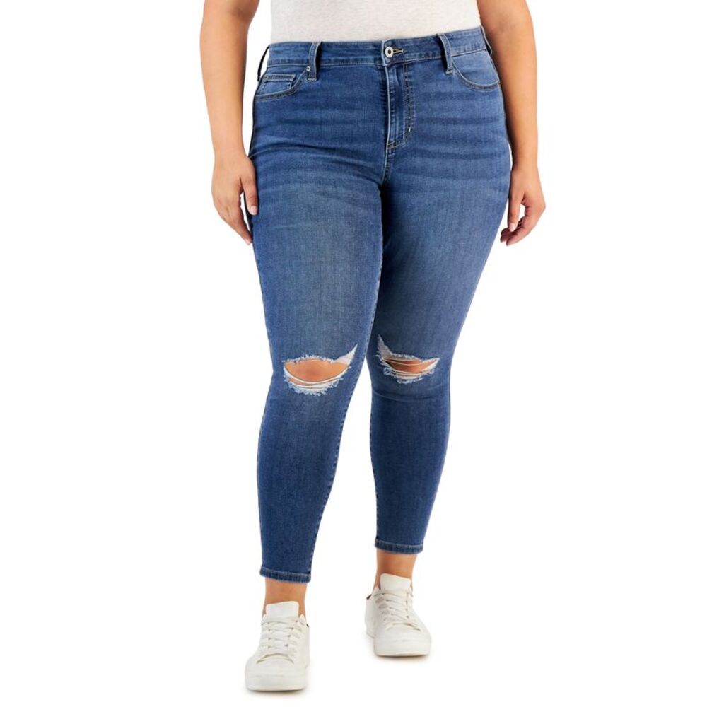 Celebrity Pink Trendy Plus Size Skinny Ankle Jeans